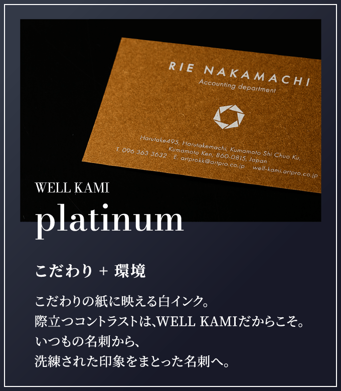WELL KAMI platinum